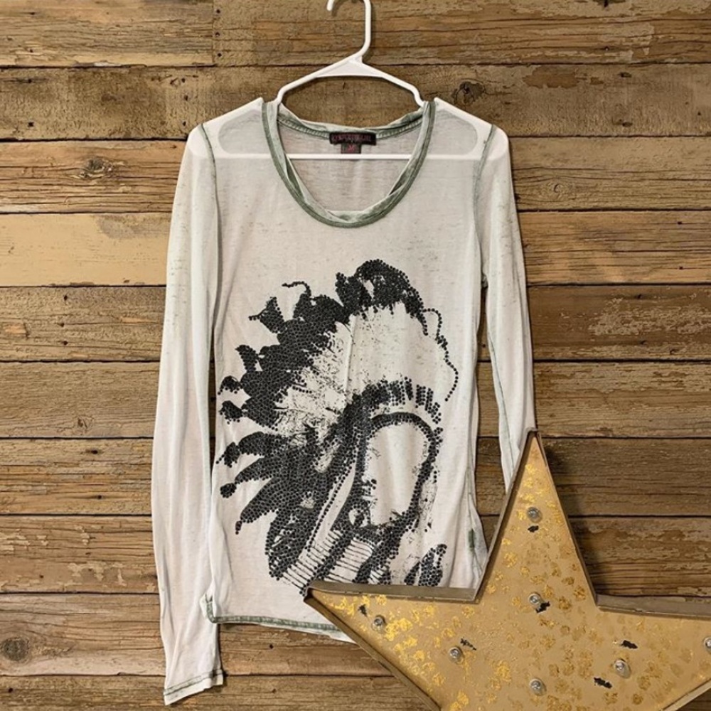 Rhinestone Indian Headdress Top